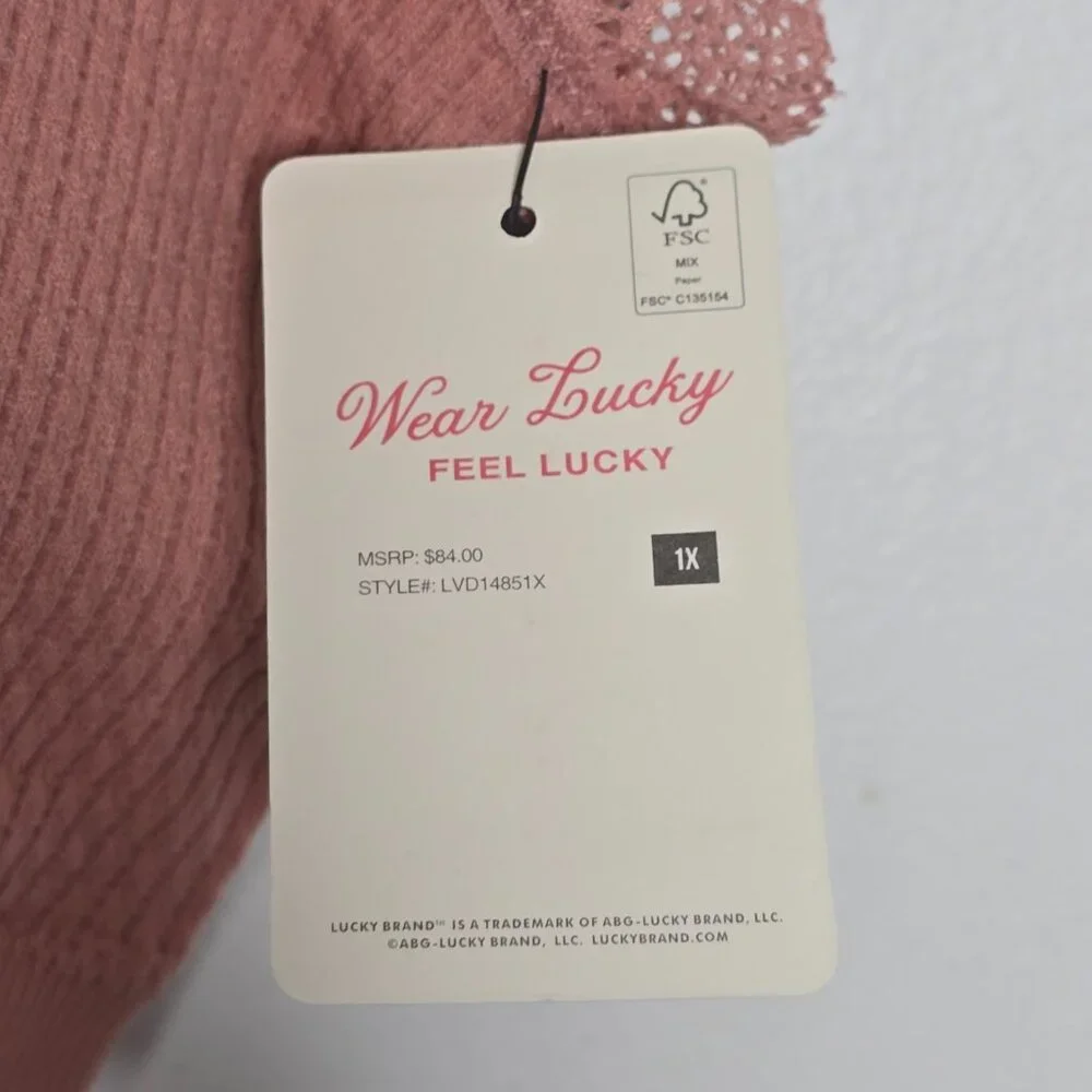 3 LUCKY BRAND Full Figure Lace Comfort Bra 1X Lot Set NEW No Wire Padded Bras